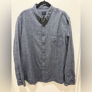 14th and Union Men's Trim Fit Long Sleeve Dark Gray Shirt, 100% Cotton, Size XL